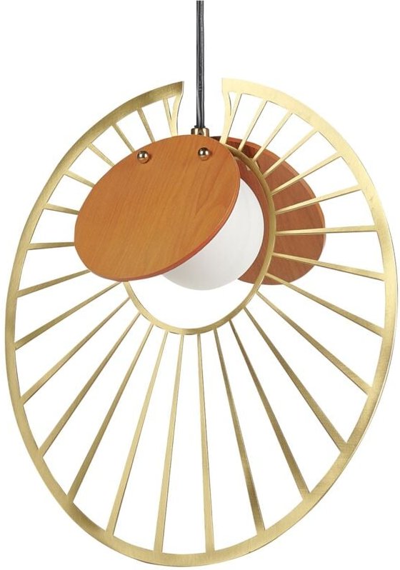 Hängelampe Gold aus Metall Rund Modernes Design Ausgefallen Außergewöhnlich für Wohnzimmer Schlafzimmer Esszimmer