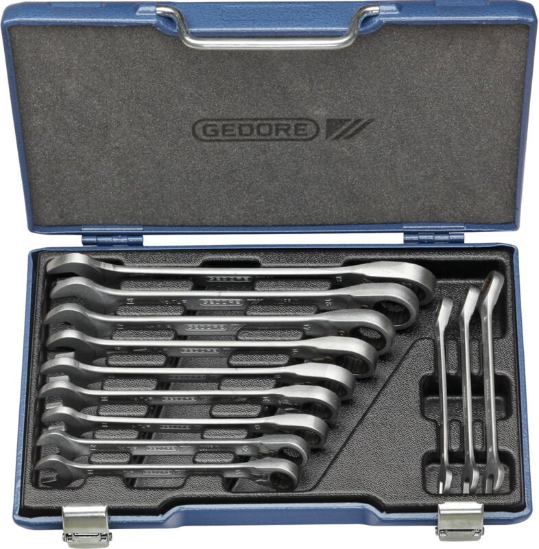 Maulschlüsselsatz mit Ringratsche 12-teilig, 7 UR-012, 2297418 - Gedore