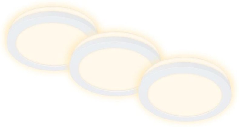 Briloner - led Einbauleuchten Bad Backlight indirektes Licht IP44 3W weiß Ø8,4 cm