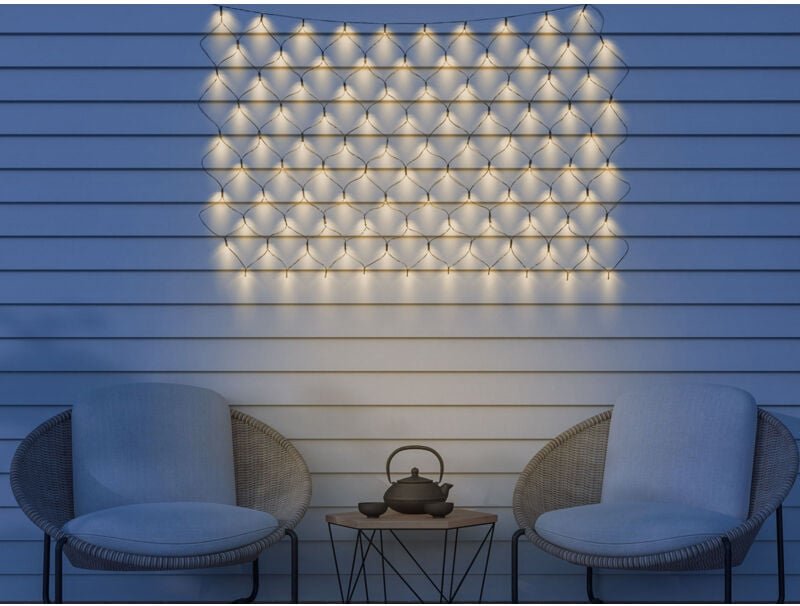 Solarbetriebenes led Outdoor Lichternetz mit 100 LEDs, 90 x 110cm