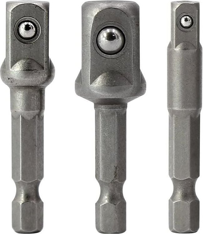 Thumbnail - Ymyny - 3-teiliger Sechskantmutter-Adapter, Kappe, Schraubendreher-Adapter, Stecknuss-Steckschlüssel-Adapter, 1/4', 1/2'...