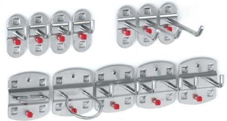 Werkzeughalter BxHmm 9 div. Haken/3 Doppelhaken 12-tlg.