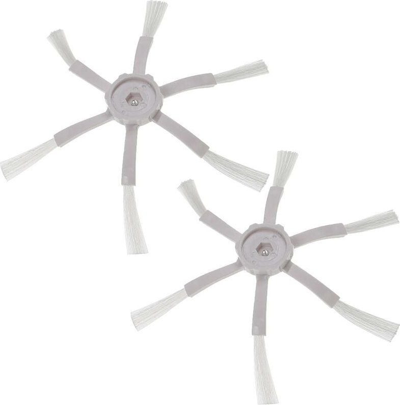 2x Seitenbürste kompatibel mit Xiaowa E35, C10, E20, E25 Saugroboter - Reinigungsbürsten Set, weiß - Vhbw