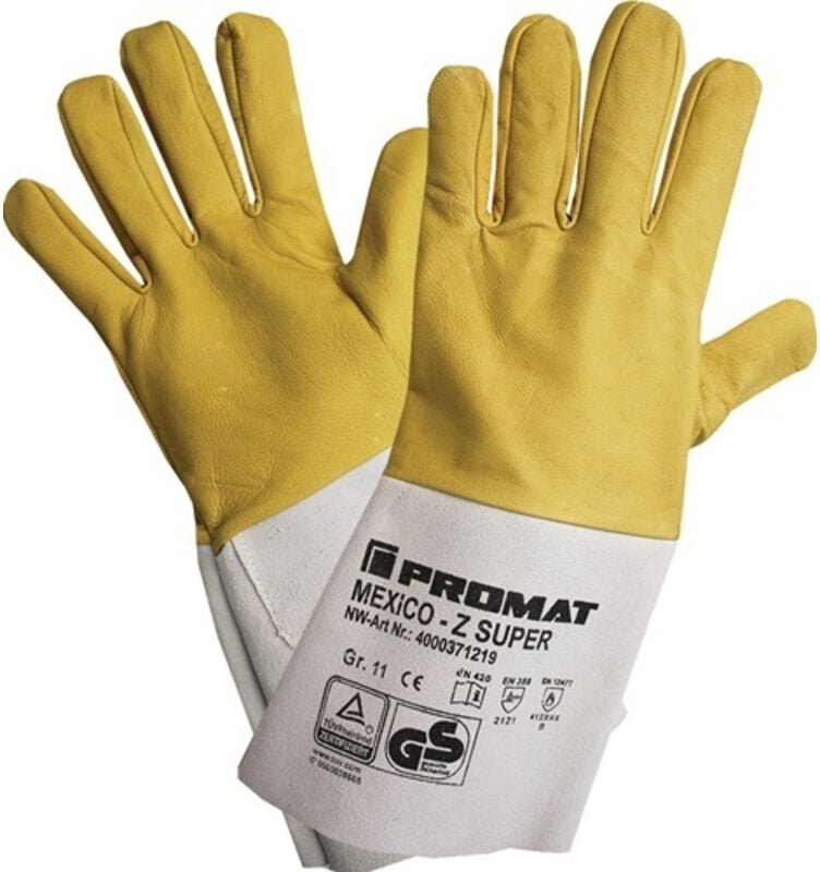Promat - Schweißerhandschuhe Mexico z Super Größe 9 gelb/grau en 388, en 407, en