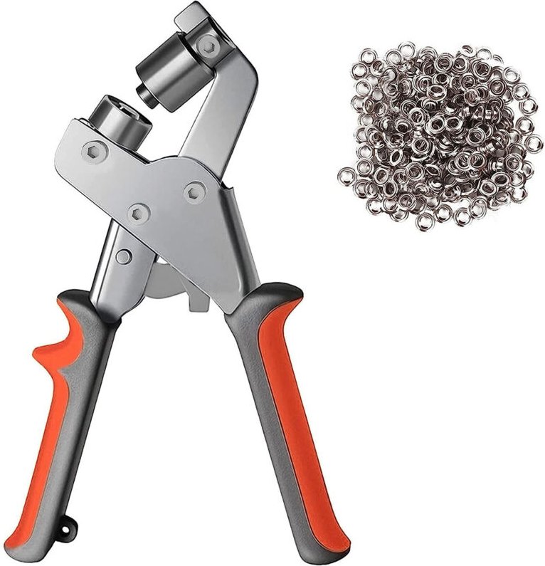 Ösenzange, professionelle magnetische Ösenzange, mit 100 x 10 mm Ösen, Ösenzangen-Set für Poster und Banner