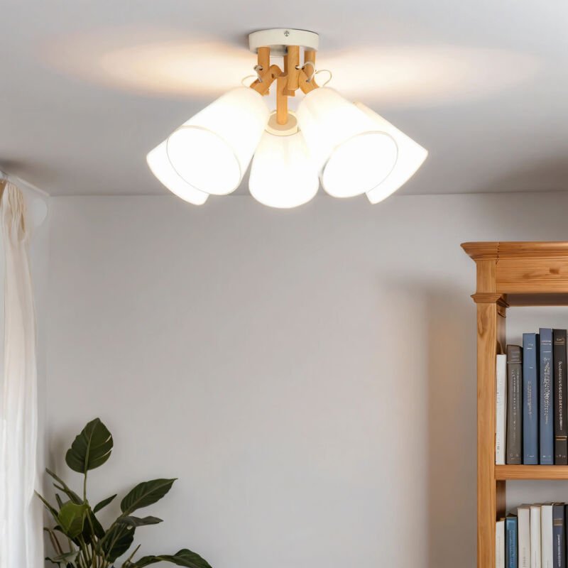 Licht-Erlebnisse Deckenlampe VAIO 5-flammig E27 in Weiß