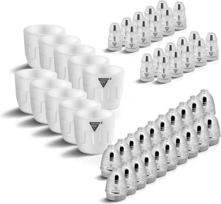 STAHLWERK Verschleißteile Set 50 Teile für Plasmaschneidbrenner P 80