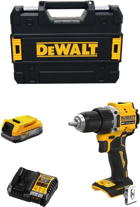 Schlagbohrschrauber DeWALT DCD794E1T (1 x 1,7 Ah Powerstack + DCB1104 + TSTAK II)