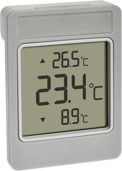 Tfa Dostmann - Digitales Fensterthermometer windoo Fenster-Thermometer Grau 30.1067.15