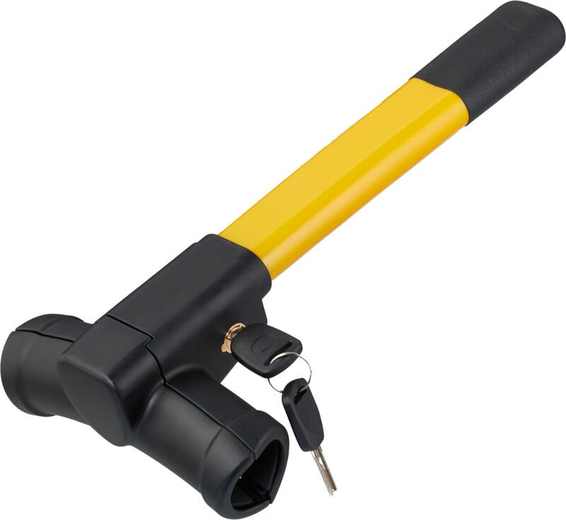 Relaxdays - Lenkradkralle für pkw, verstellbare Lenkradsperre, Auto Diebstahlschutz, universal, Stahl, gelb/schwarz