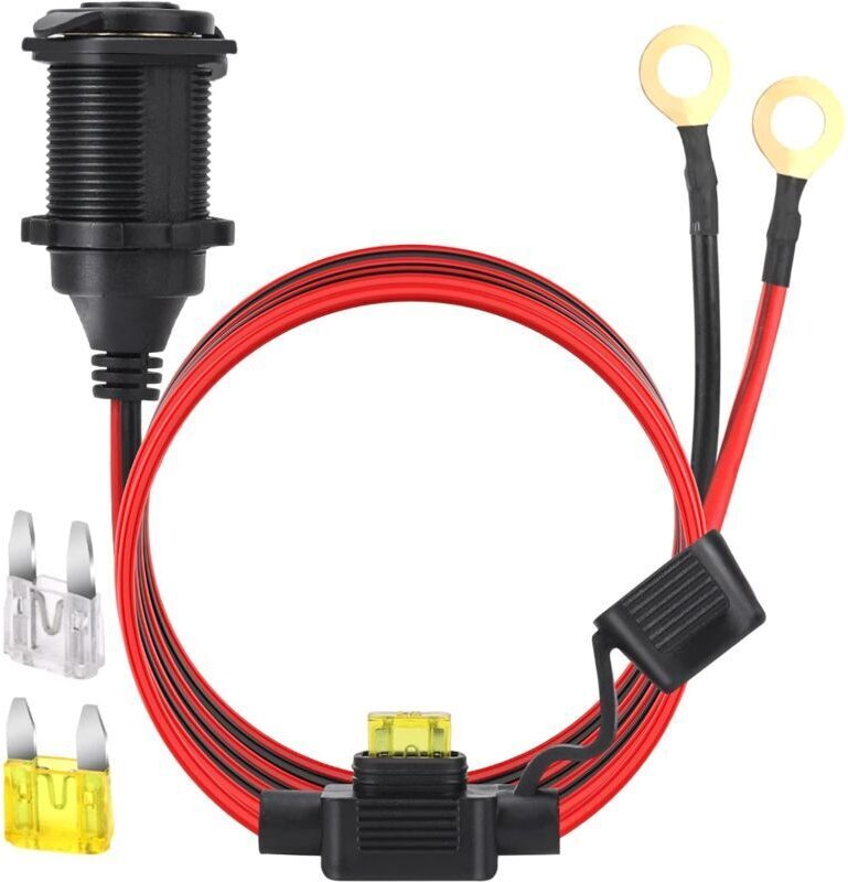 Zigarettenanzünderbuchse, wasserdichter 12V-24V-Zigarettenanzünderstecker für Boot, Motorrad, Auto