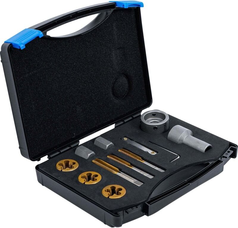 Bgs Technic - Gewindebohrer-/Schneideisen-Satz für Radmuttern und Bolzen 12-tlg.