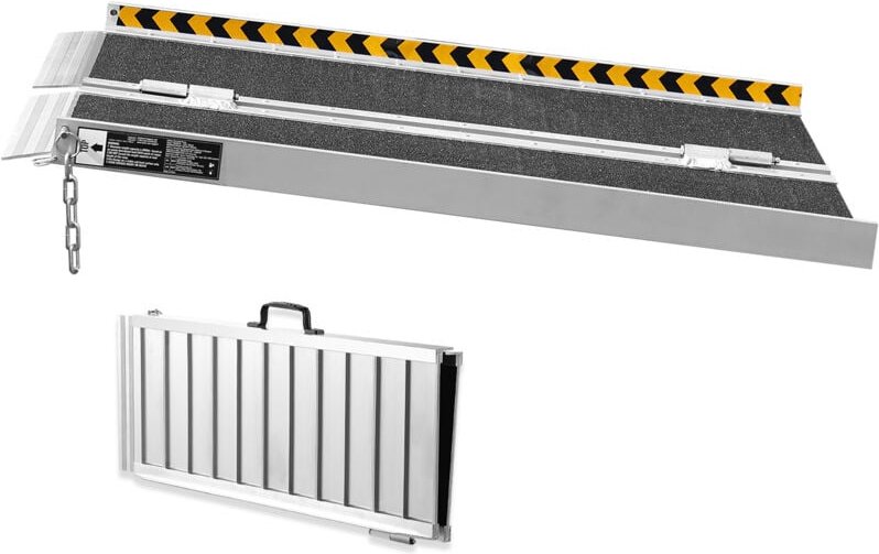 Mophorn - Portable Rollstuhl Rampe, 2 ft, 800 lbs Kapazität. Rutschfeste Aluminium-Faltrampe. Mobilität Scooter Rampe. H...