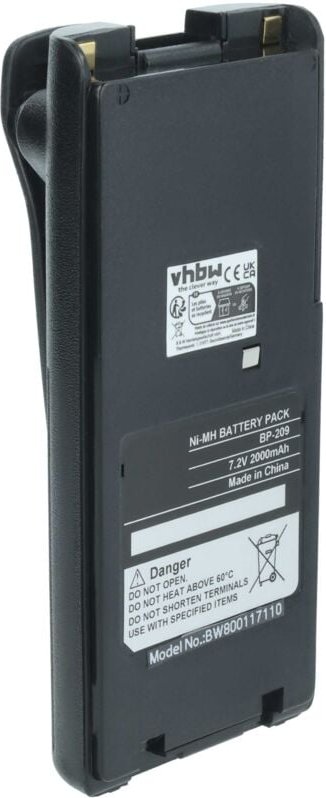 Thumbnail - vhbw 1x Akku kompatibel mit Icom IC-A24, IC-F11S, IC-F12, IC-F11, IC-F11BR, IC-A6, IC-A6E, IC-A24E Funkgerät, Walkie Tal...
