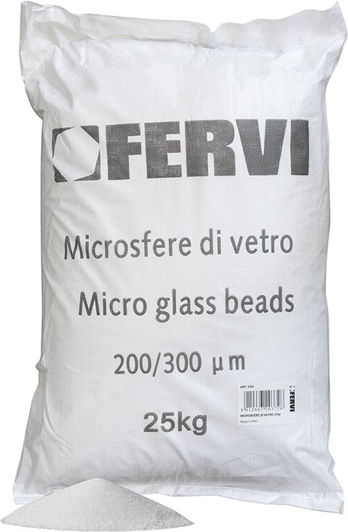Fervi - 25 kg glass-mikrokügelchen sandstrahlkabine körnung 50 ÷ 70 0581