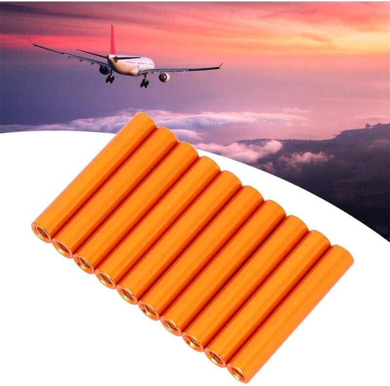 Ej.life - Abstandshalter für runde Abstandshalter, 10 Stk. M3 x 30 mm Aluminium-Bolzenbefestigungsstangen für Flugzeuge,...