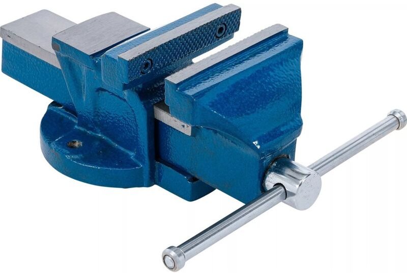 Bsg Schraubstock 100mm - Parallelschraubstock mit Amboss + gehärtete Spannbacken, Spezialguss