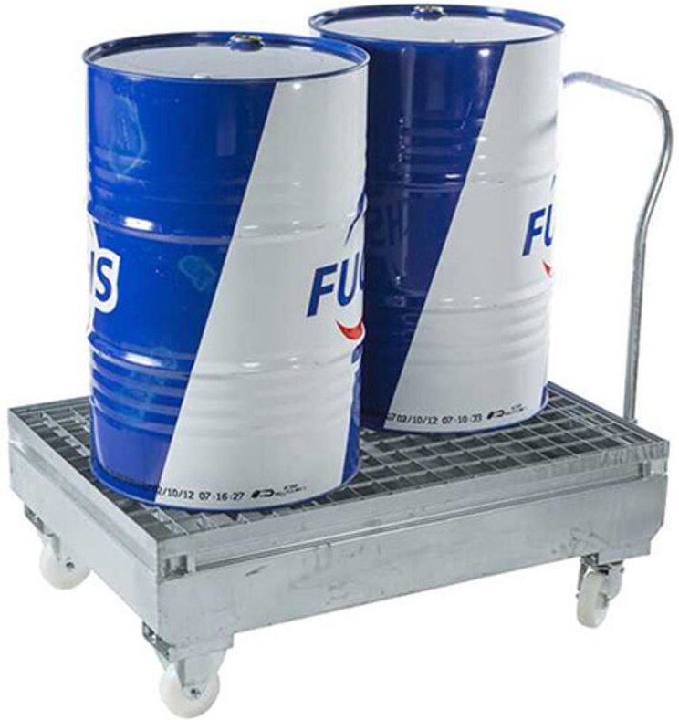 Auffangwagen für zwei Fässer - 220 Liter - Max. Belastung 600kg - TROLLEY841-C