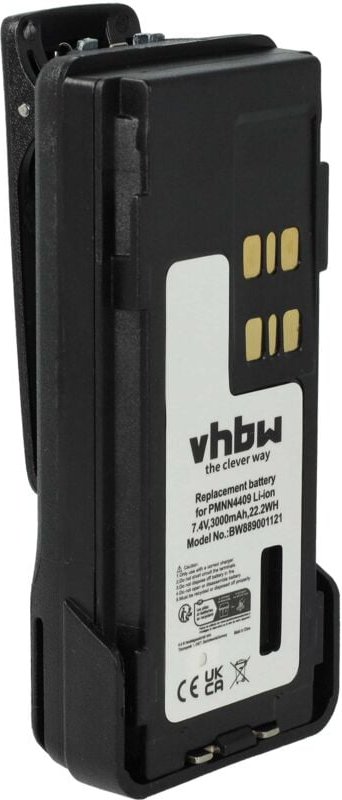 1x Akku kompatibel mit Motorola DP4400, APX4000, DP4000, DP2600E Funkgerät, Walkie Talkie (3000 mAh, 7,4 v, Li-Ion) + Gü...