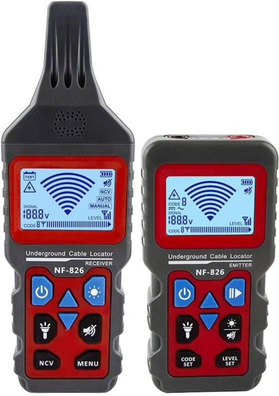 Erdkabeltester, Leitungssucher, Stromkreisverfolger, Metallrohrdetektor, Leistungsschalterfinder, erkennt Wände, unterir...