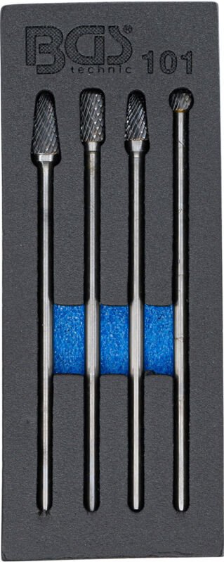 Bgs Technic - HSS-Fräser-Satz, extra lang 4-tlg.