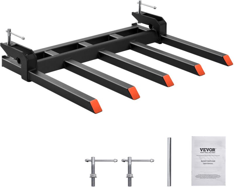 Mophorn - vevor Palettengabel an 48' Schaufel, 1200 kg Tragkraft, Klemmvorrichtung für Palettengabelschaufelaufsätze zum...