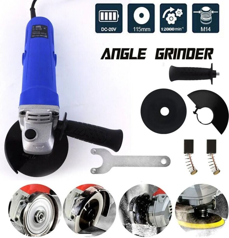 Day Plus - Kleiner Elektrischer Winkelschleifer 115 mm 3200W Schneide Schleifen Sägen dhl