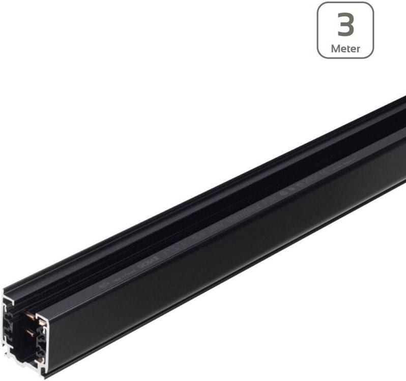 3 Phasenschiene schwarz - Länge: 300cm