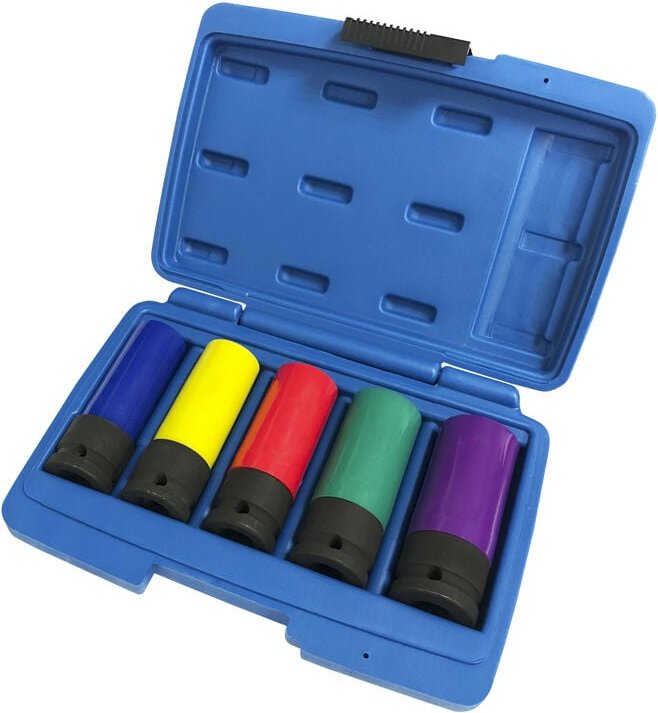 Thumbnail - Set mit 5 Kunststoff-Innensechskantschluesseln 17-24 mm Fervi 0341/5s