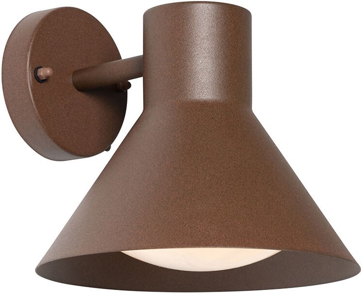 Industrielle Außenwandleuchte rostbrauner Kegel IP44 - Natas