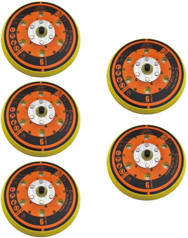 150mm Klett Schleifteller / Stützteller / Haftteller kompatibel mit Mirka 916GV48 Backup Pad, 5/16 x 24 Gewinde, hart, 4...