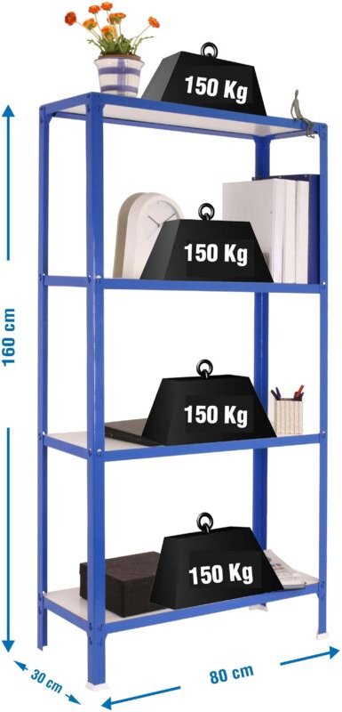 Simonrack Leichte Regale blau und weiß modernes Design 1602x810x310 mm