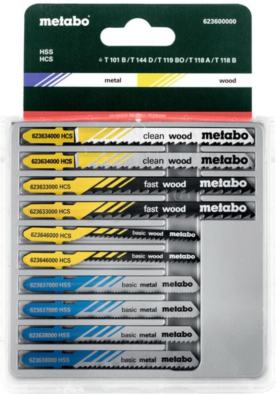 Thumbnail - Metabo - Stichsägeblattsortiment 10teilig 6xHolz/4xMetall hcs/hss f.Holz/Metall/Kunststoffe