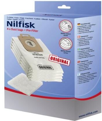 Select Staubsäcke 4 Stk., Ersatzteil für Staubsauger, 128389187 - Nilfisk