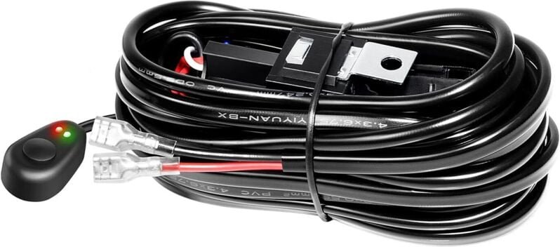 LED-Lichtleisten-Kabelbaum mit Relais und Schalter, 12 V, 40 A, für Auto, SUV, ATV, 4x4 und LKW, Offroad (Modus A, passe...