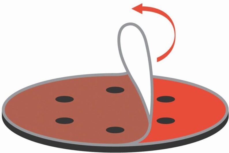 Thumbnail - Haft-Gitterleinen K220, ø 225 mm 5 Stück Schleifgitter - Wolfcraft