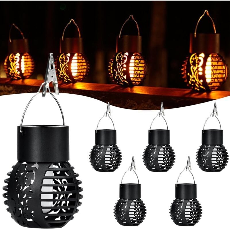 Stück Solarlaterne für draußen, Solar-Gartenleuchten mit Haken, IP65 wasserdichte LED-Solarlaterne für den Außenbereich,...