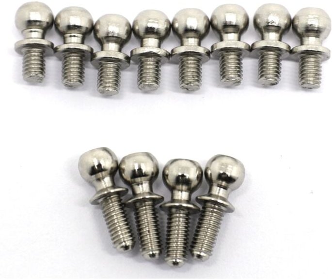 Tlily - 12 StüCk Metall M3 Sechskant Kopf Schrauben für 144001 144002 124016 124017 124018 124019 rc Auto Teile ZubehöR