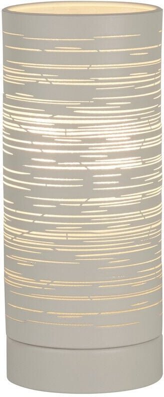 Searchlight Savvy Tischlampe aus zerkratztem weißem Metall