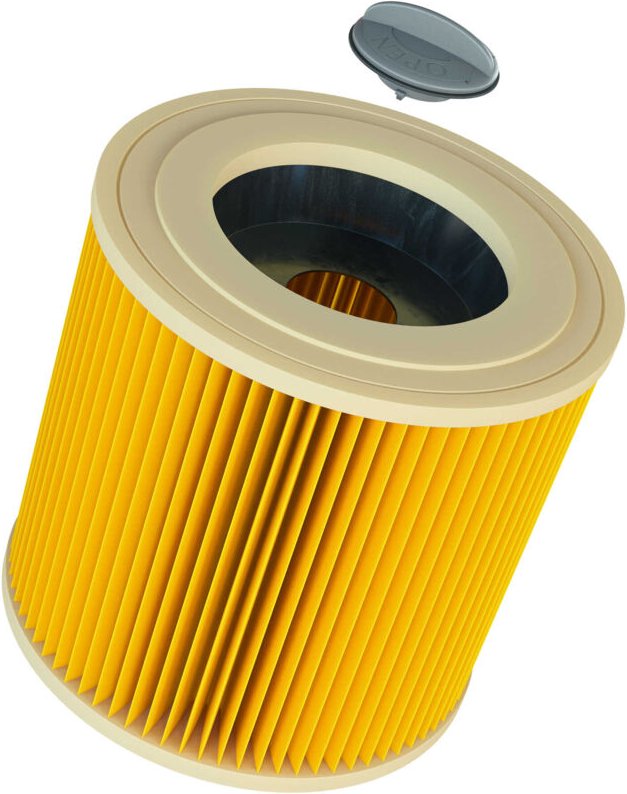 1x Faltenfilter kompatibel mit Kärcher wd 3600, wd 3.600 Staubsauger - Patronenfilter, Gelb - Vhbw