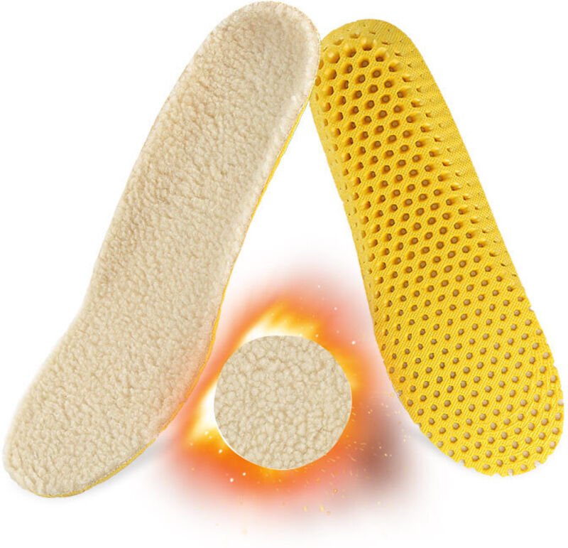 (41-46) Winter Warme Einlegesohlen - Warme Einlegesohlen für Schuhe, Beheizte Thermo-Einlegesohlen aus Wolle für Herren ...