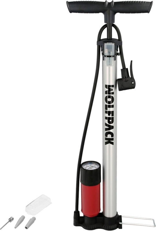 Thumbnail - Bomba Inflar Con Manometro. Doble Boquilla Para Valvula Presta y Schrader. Con Adaptadores. ø 32 x 500 mm.