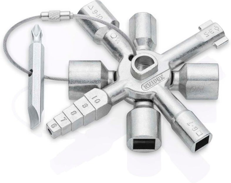 Knipex 00 11 01 TwinKey Schaltschrankschlüssel f. Schränke 92 mm