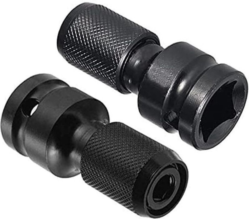 2er-Pack 1/2-Zoll-Vierkantantrieb-Steckschlüssel auf 1/4-Zoll-Sechskantschaft-Adapter, langlebiger Schlagadapter, Schnel...
