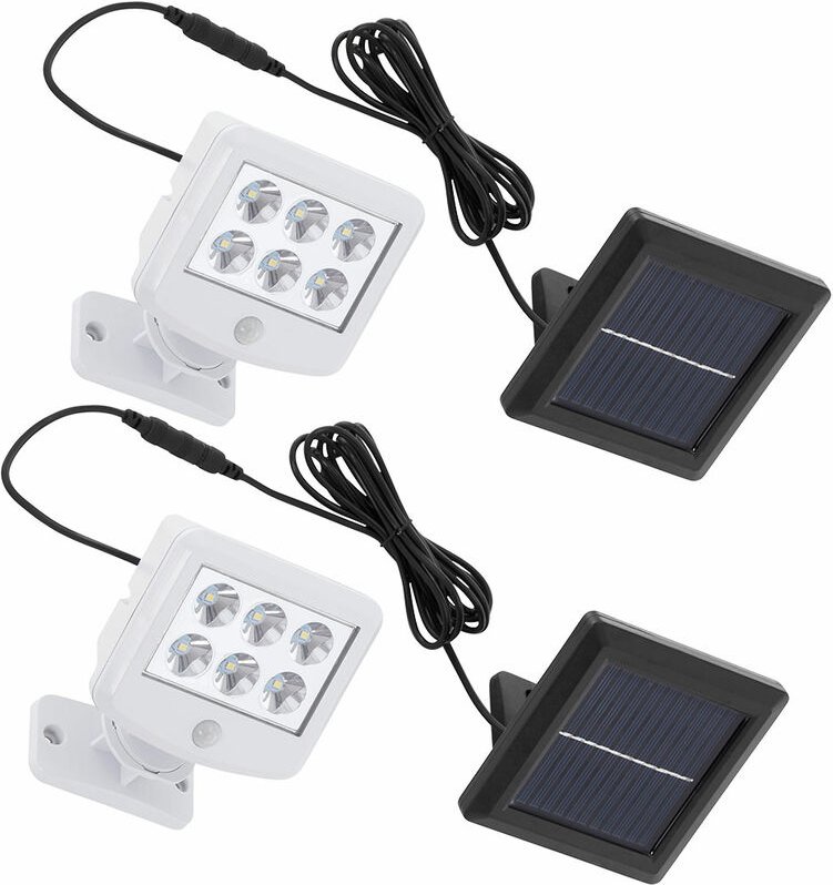 Solarlampen für Außen mit Bewegungsmelder Solar Lampen Außenbereich Garten, led Tageslichtweiß, h 12,8 cm, 2er Set