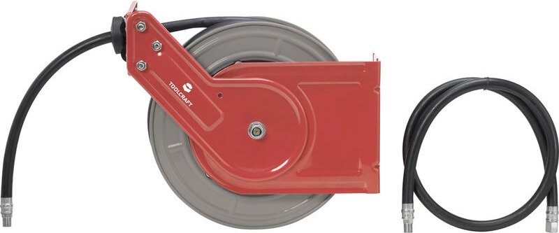 Druckluft-Schlauchaufroller 10 m 20 bar Wandbefestigung, Deckenbefestigung - Toolcraft