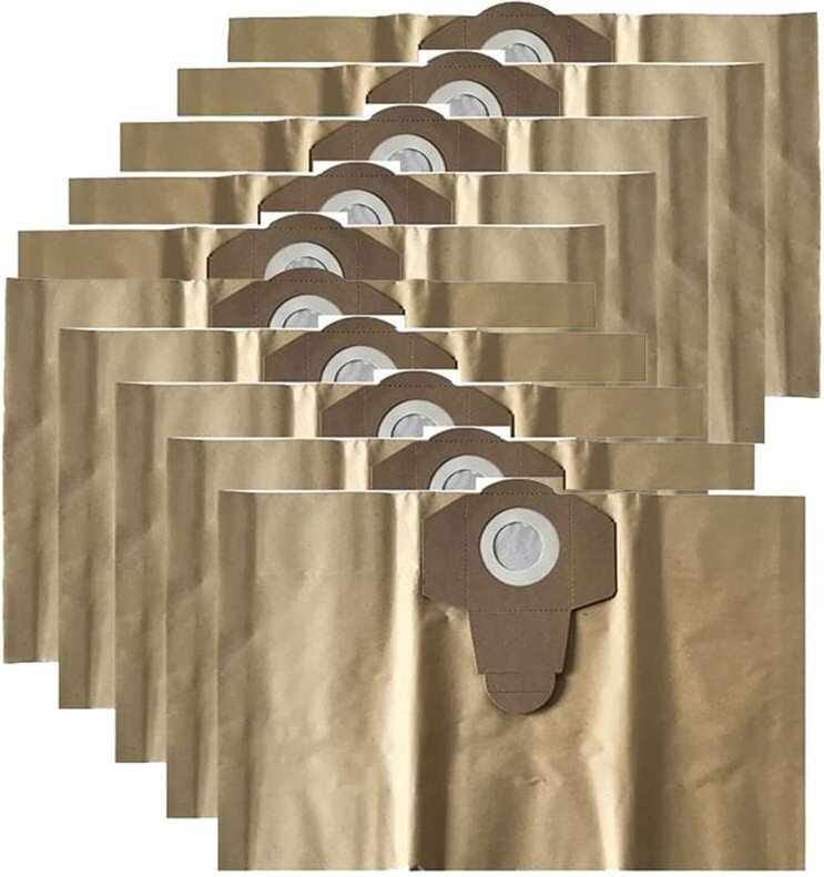 Staubsaugerbeutel 10 Filter Staubbeutel für Nass- und Trockensauger pnts 1250 1250/9 1300 pwd 12 A1