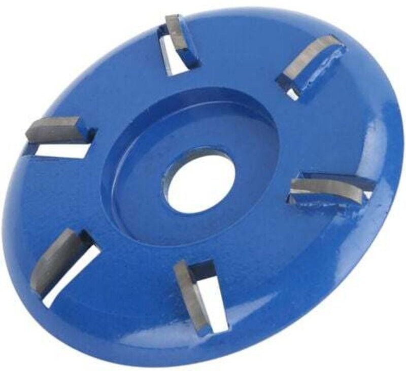 Aiperq - Holzschnitzscheibe, 6 Zähne, Stahlfräser, Holzbearbeitungswerkzeug, Winkelschleifer, Zubehör, Bogenklinge