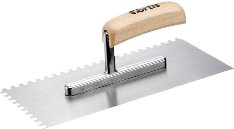 Glättekelle gezahnt Alustütze 280x130mm, 6x6mm - Fortis