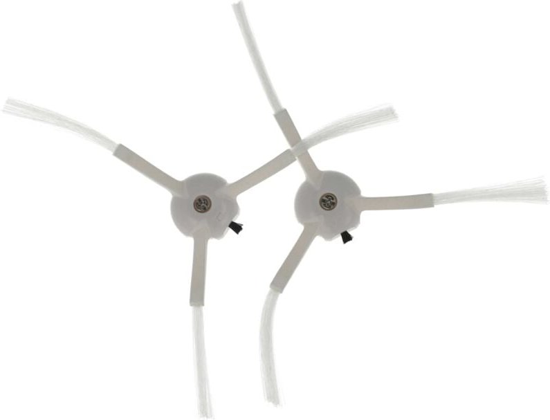 vhbw 2x Seitenbürste kompatibel mit Proscenic M8 Pro Saugroboter - Reinigungsbürsten Set, weiß